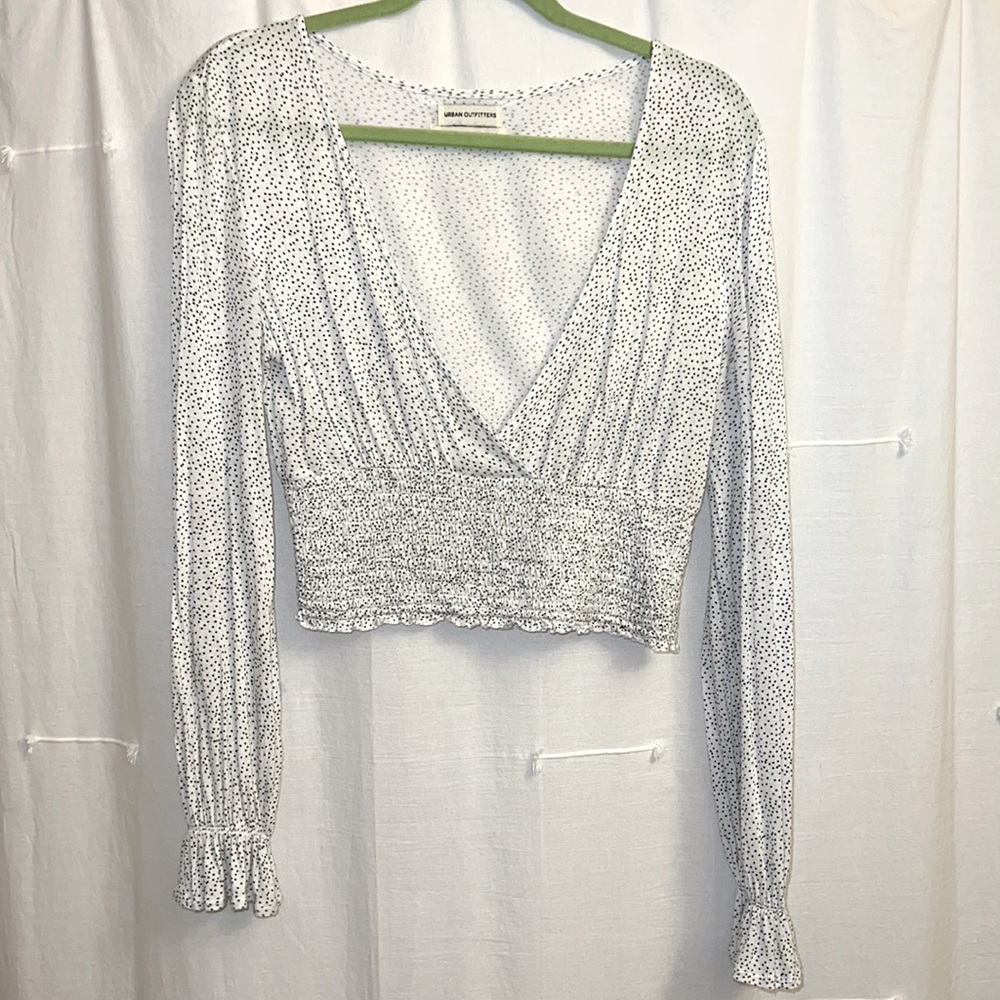 Urban Outfitters Taran Smocked Surplice Top, Size M